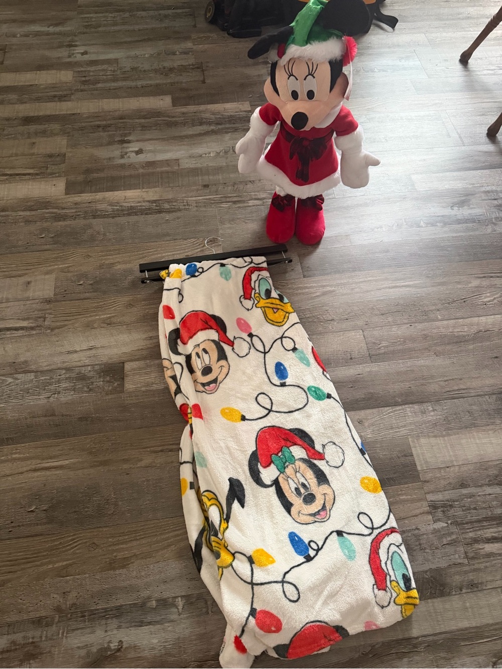 Disney Holiday Mickey & Friends Throw Blanket - White, Red, Yellow, Blue, Green